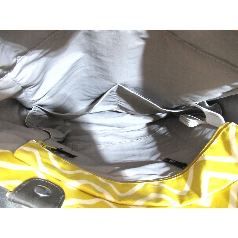 Petunia Pickle Bottom Yellow Canvas Baby Diaper Bag Unisex